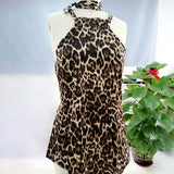 Tank Top Vest Hanging Neck Sleeveless Leopard Vest Female Summer Sling 2020 A Base Blouse Beach Sexy women's Tee