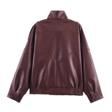 Fongt Women's Explosive Fashion Leather Jacket Jacket