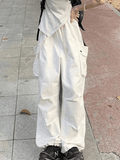 High Waist Pocket Cargo Pants-Outfit
