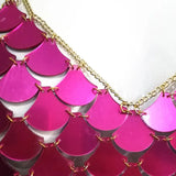 Women Sequin Camis Shinning Brallete Metal Chain Halter Camisole Tank Top Bustier Mermaid Crop Top Backless 2023