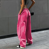 Pants Y2K Clothes Loose Drawstring Low Waist Joggers Trousers Women Casual Outfits Streetwear Baggy Wide Leg