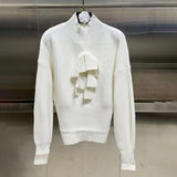 Fongt Wind Sweater Women 2025 Spring New Fashion Round Three-Dimensional Butterfly High-End Long-Sleeved Top