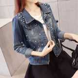 Fongt 2024 Add Fat Plus Size Denim Coat Female Fat Sister Korean Version Show Thin Jacket Fat MM Short Loose Jacket-Outfit