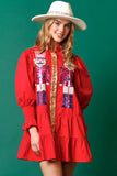 Autumn And Winter New Long Dress Bumpy Long-Sleeved Collar Christmas Sequin Dress