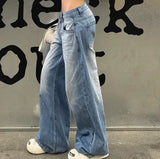 Vintage Blue Wash 90s Baggy Jeans-Outfit