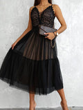 New Summer Lace Lace Dress INS Casual Backless Dress-Outfit