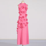 Fongt Temperament Famous Wind Dress Woman 2025 Summer New Fashion Flowers Spliced High-End Sleeveless Tlosso With Long