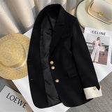 Fongt Spring Dress New Advanced Design Sense Blue Suit Jacket Female Korean Foreign Style Korean Version Casual Small Suit Female-Outfit