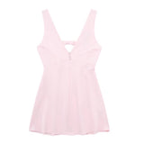 Spring Jewelry Button Trim Solid Color Vest Dress 2747571-Outfit