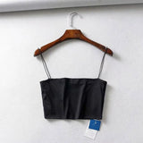 Summer Women's Crop Top Sexy Elastic Cotton Camis sleeveless Short Tank Top