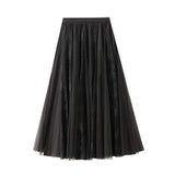 Fongt Lace Mesh Splicing High Waist Tight Skirt Women's Autumn Straight Two Wearing Thin Temperament Dress 9375