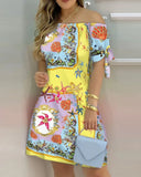 Independent Station Fashionable And Sexy Women's Printed Dress Spot-Outfit