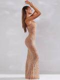 High-End Women's Hot Diamond Sexy Perspective Sling Dress Dress Dress Night Shop Famous Ass And Hip Dress Dress Dress