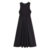 Pocket Spliced Midi Dress 0264073-Outfit