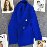 Fongt Suit Jacket Female 2024 Spring And Autumn Double-Breasted Green Suit Temperament Show Thin Web Celebrity Fried Street Clothes Tide-Outfit