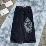 Year's Popular Style Graphics Jeans Y2K Hip-Hop Loose Jeans For Men And Women Harajuku-Outfit