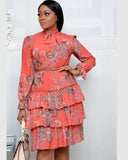 African Digital Printing High Waist Ol