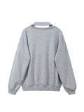 Pieces Sets Sweatshirt Women 2023 Spring Halter Collar Camisole+V Neck Loose Oversized Sportswear Outer Streetwear Outfits
