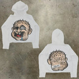Men's Hoodie Y2K Original Hip-Hop Cartoon Graphic Print Pullover Fashion Leisure Loose Sports Shirt Man-Outfit
