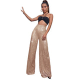 High Waist Fashion Casual Sequins Loose-fitting