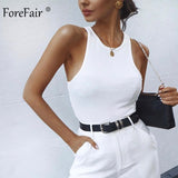 Knitted Y2k O Neck Off Shoulder Sexy Crop Women Pullovers Tube Tank Tops 2021 Summer Female Fashion Basic Corset