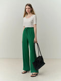 Summer 2022 New Thin Wide Leg Pants Women High Waist Loose Straight Tube Slim Casual Solid Pants Korean