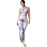 Fongt Women's 2023 New Fashion Personality 3D Print Sleeveless Sleeve Slim Slim