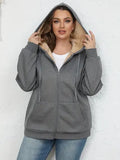 Fongt Size Women's Winter Explosion Warm Plush Hoodie Jacket