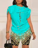 Summer Independent Station Fashion And Leisure Design Pin Digital Printing Set-Outfit