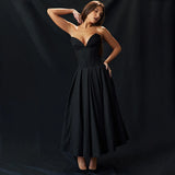 Strapless Formal Occasion Dress Black Sexy Bodycon Corset Party Dresses A Line Elegant Long Dresses New in Clothing-Outfit
