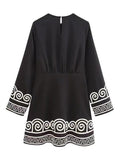 Fongt Spring New Women's Loose Thin And Freg Embroidery Dress Style Three-Dimensional Embroidery