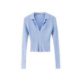 Vintage Candy V-neck Rib-knit Sweater