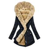 Fongt Autumn And Winter Coat Women's Warm Wool Hooded Jacket MG622