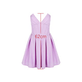 Lavender V-neck Strapless Mini Dress-Outfit