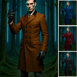 Fongt 2025 Autumn And Winter With Lining Burst Single Hairs, The Coat Man Thickths The Double Clasp Of The Windcoat