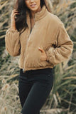 Stand Collar Puffer Coat 1028-1-Outfit