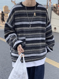 Men's Pocket Striped Knit Sweater-Outfit