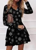 Print Holiday Casual Party Ladies Mini