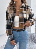 Shooting 2025 Autumn And Winter Lattice Long Sleeve Hair And Short Jacket Women's