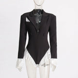 Fashion Jumpsuit Woman 2025 New Sexy V-Neck Lace Splicing High-Sensing Joint