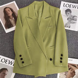Fongt Color Suit Jacket Female Autumn 2024 New Design Sense Fashion Casual Fried Street Temperament Suit-Outfit