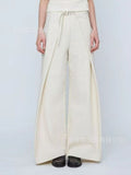Fongt Women's Wear Irregular Loose Casual Trousers Wide Leg Trousers