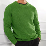 Fongt Only For The New Casual Men's Solid Color Top Sweater Knit
