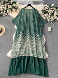 Dresses, Female Designers, Printed Shawl Jackets, Sleeveless Heart Dresses, Temperamental Dresses.-Outfit