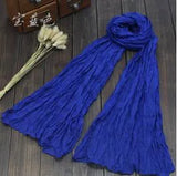 Brand Fashion Casual Foulard All-match Solid Soft Cotton Long Scarf Women