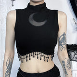 Fongt Summer New Women's Casual Pants Dark Sexy Body-In-Print Lace High-Waisted Flared