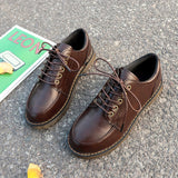 Korean Style All-match College Style Flat Shoes-Outfit