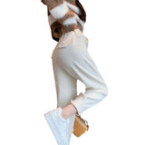 Fongt Sweatpants Women's Autumn Thin 2024 New Pants Foot Harron Radish Thin Casual Pants-Outfit