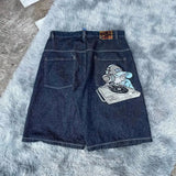 Shorts Y2K Pants Harajuku Hip-Hop Printed Baggy Denim Shorts Summer Neo-Gothic-Outfit
