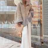 Fongt 2025 New High-End Temperament Small Scented Smeal Smeal Smeal V-Neck Sweater